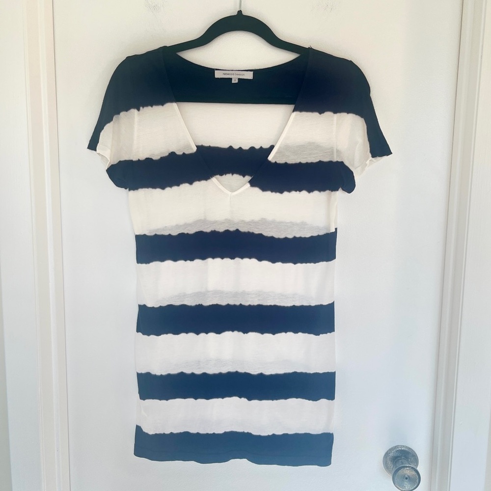 Rebecca Beeson,‎ Blue and White Stripe, Small, Cotton Modal Blend, Lightweight
